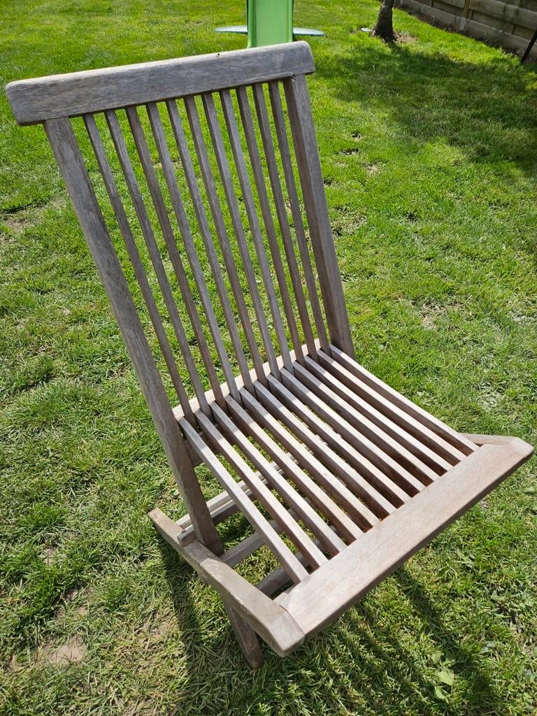 8 chaises de jardin en bois, Enlèvement, Pliant