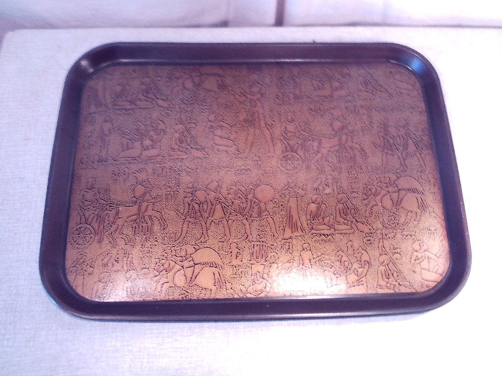 Prachtig Grieks Serveerblad/ Dienblad - 51x38, Huis en Inrichting, Ophalen of Verzenden, Zo goed als nieuw, Hout, Dienblad