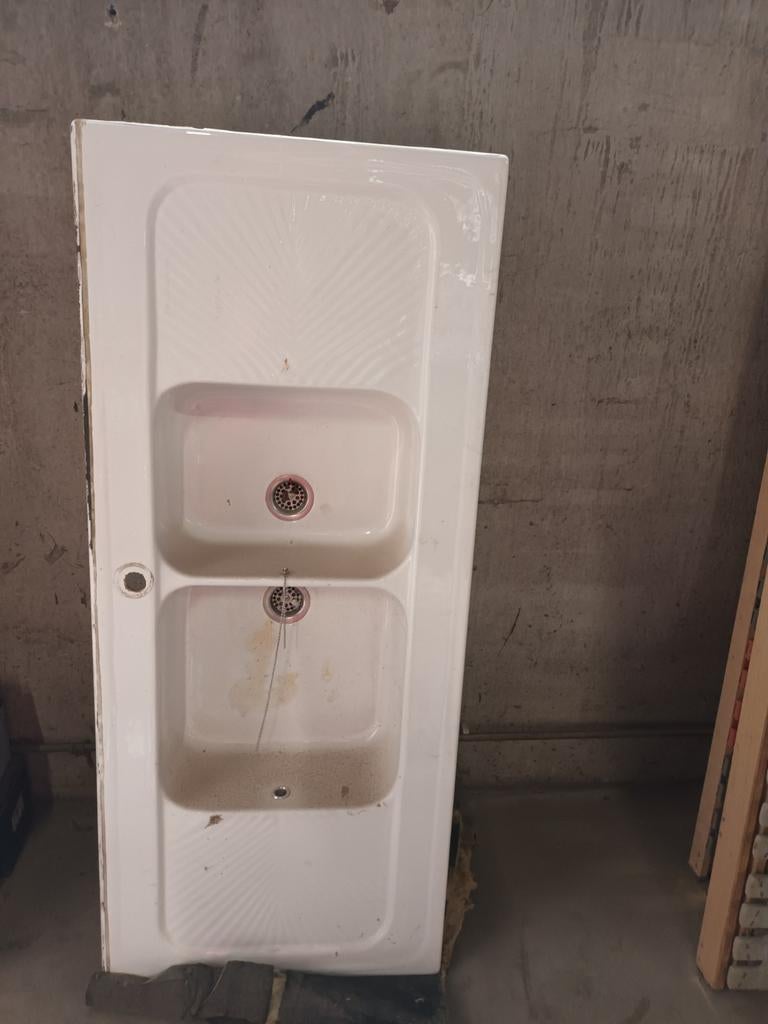 Dubbele Witte wasbak., Huis en Inrichting, Ophalen