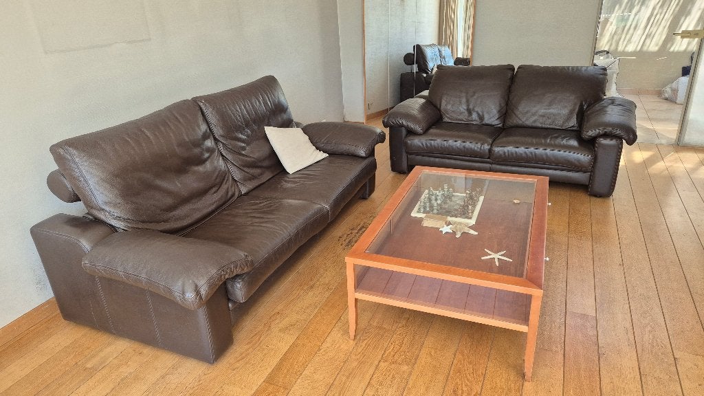 salontafel glas kersen, Ophalen, Gebruikt, Kersenhout