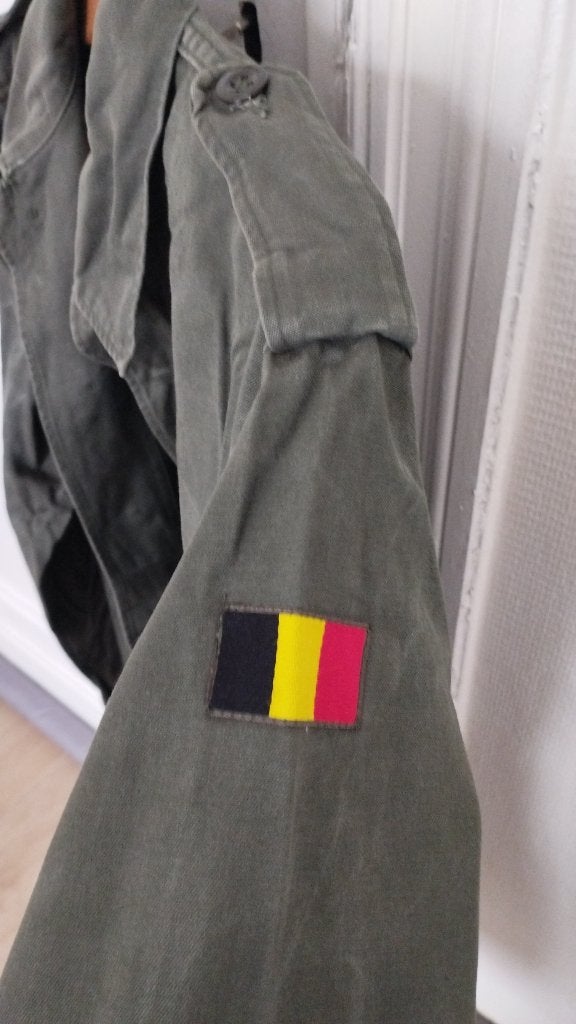 Kaki militair hemd ABL, Verzamelen, Ophalen, Landmacht, Kleding of Schoenen