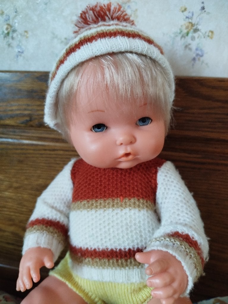 Vintage Famosa plassende pop, Verzamelen, Ophalen, Gebruikt, Pop