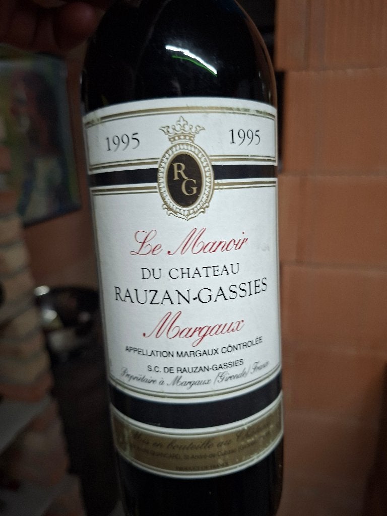 Margaux Château Rauzan-Gasiés 1995, Collections, Pleine, Comme neuf, Enlèvement, Vin rouge
