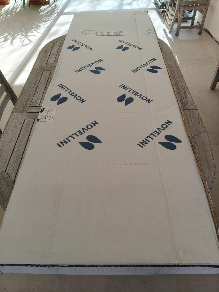 NIEUW - NOVELLINI mat zwarte douchedeur 87-91 cm - Young 2B, Ophalen, Nieuw, Glas, Douche