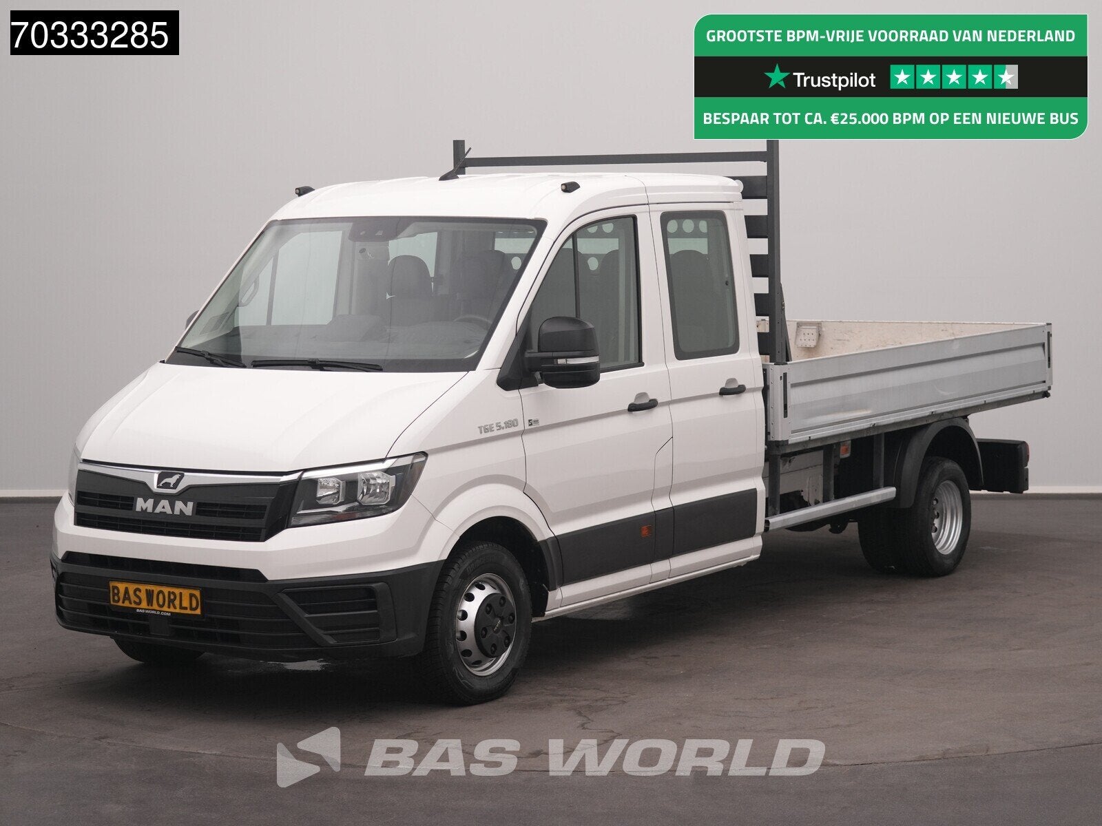 MAN TGE 5.180 Automaat 180PK Dubbel Cabine Open Laadbak Dubb, Auto's, Automaat, Gebruikt, Euro 6, 4 cilinders