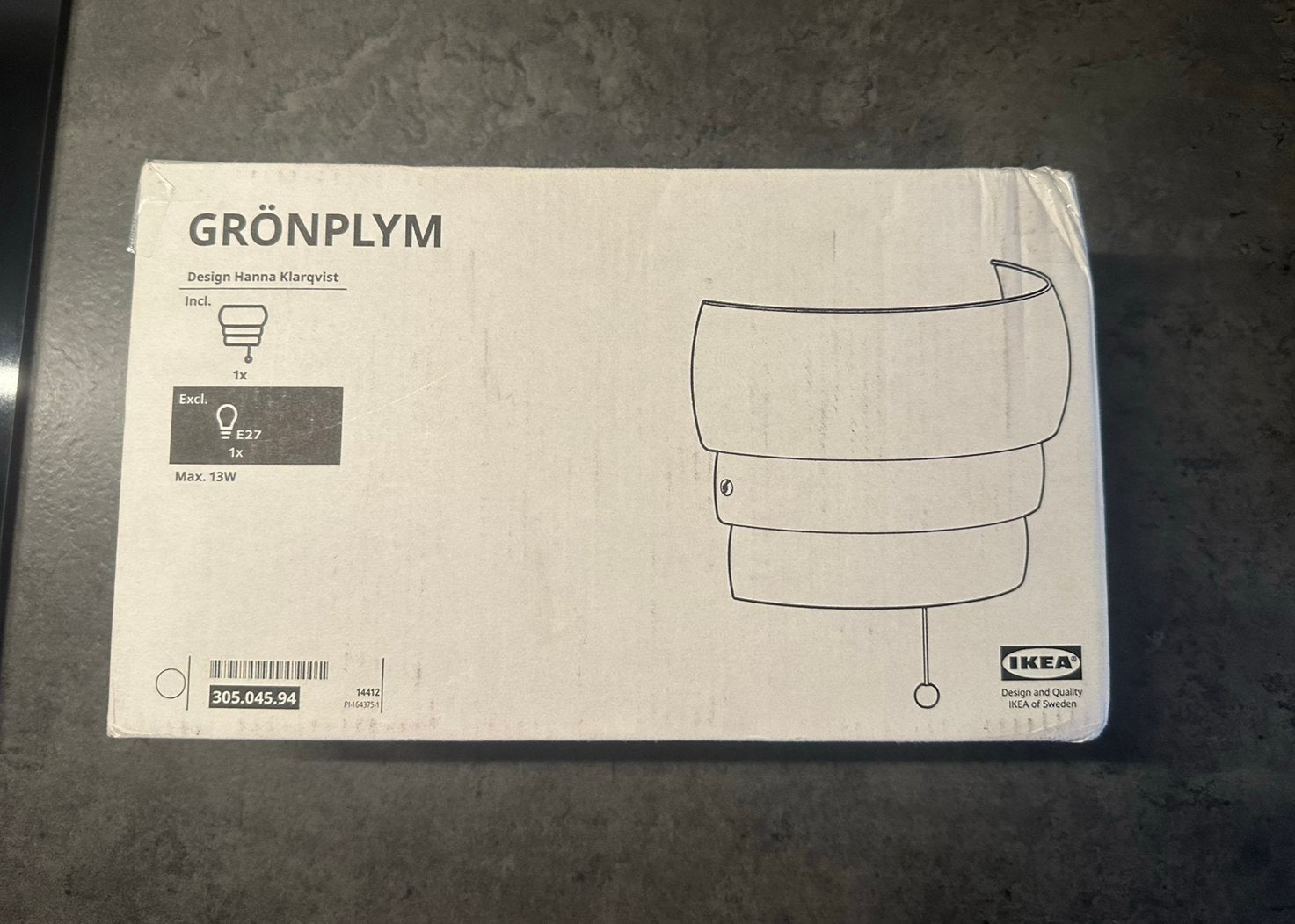 Ikea lamp gronplym, Ophalen, Nieuw