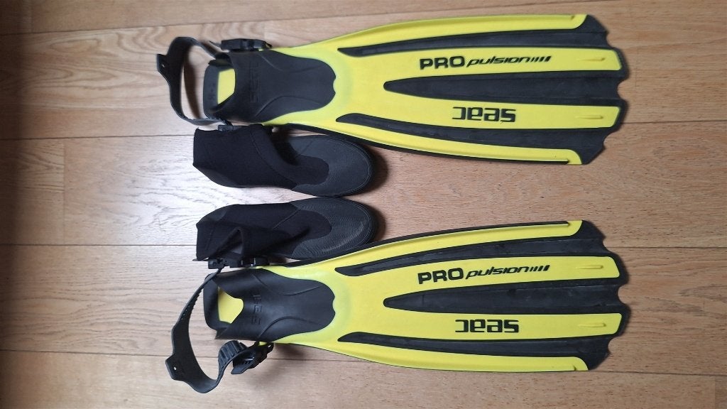 DuikVinnen SEAC PRO Pulsion Verstelbare flippers., Watersport en Boten, Ophalen, Zo goed als nieuw, Zwem- of Duikvliezen