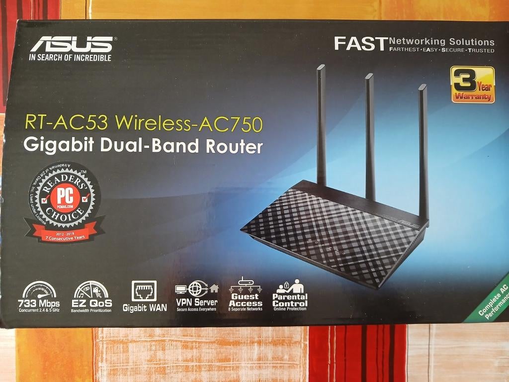 ASUS RT-AC53 – Gigabit Dual-Band Router (AC750), Enlèvement, Routeur