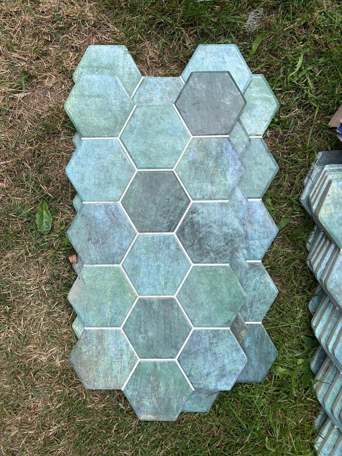 Hexagon tegel groen 24 stuks, Enlèvement, Neuf, Céramique