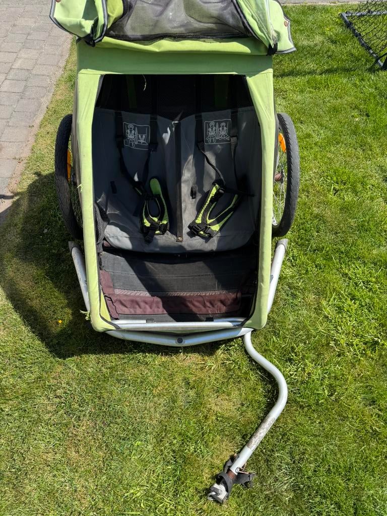 Croozer fietskar/wandelkar 2 personen, Fietsen en Brommers, Ophalen, Gebruikt, Opvouwbaar, Kinderkar