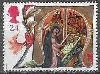 Grande-Bretagne 1991 - Yvert 1575 - Marie et Jésus (ST), Envoi, Affranchi