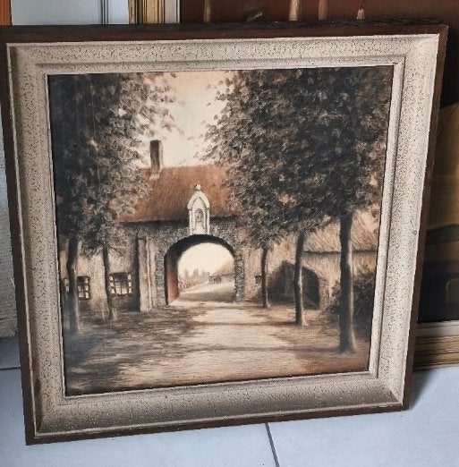 Pastel signe georges lammers, Ophalen of Verzenden, Aquarel