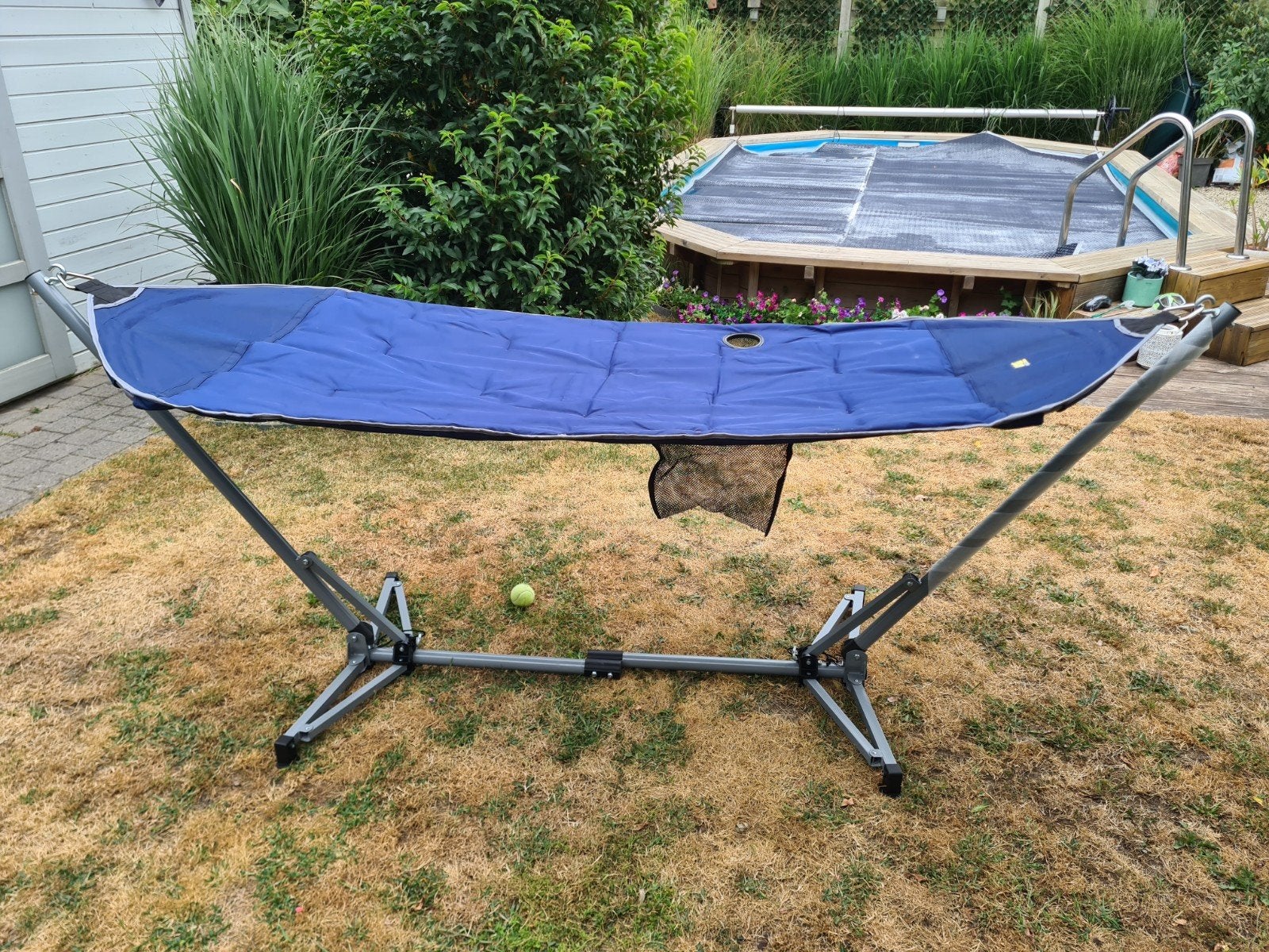 Campart travel hangmat blauw, Jardin & Terrasse, Hamacs, Neuf, Pliable, Une personne, Enlèvement