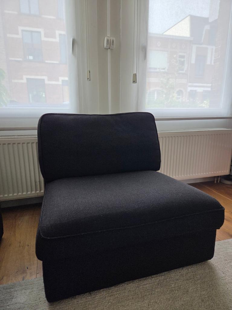 Zetel Ikea Kivik 1-zit, Huis en Inrichting, Ophalen, Zwart