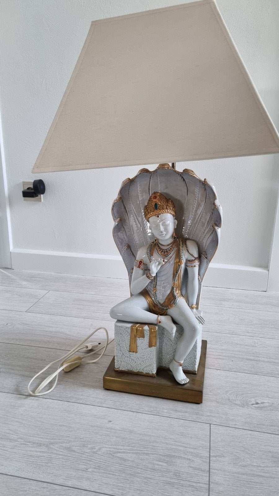 Vintage Hollywood Regency Porseleinen Tafellamp – Carpié, 29, Goud, Ophalen, Design