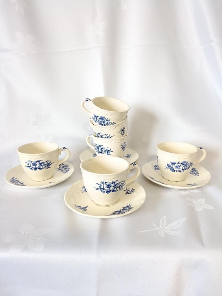 Tasses Moka Boch Frères décor Rhodia, Antiek en Kunst, Antiek | Servies compleet, Ophalen