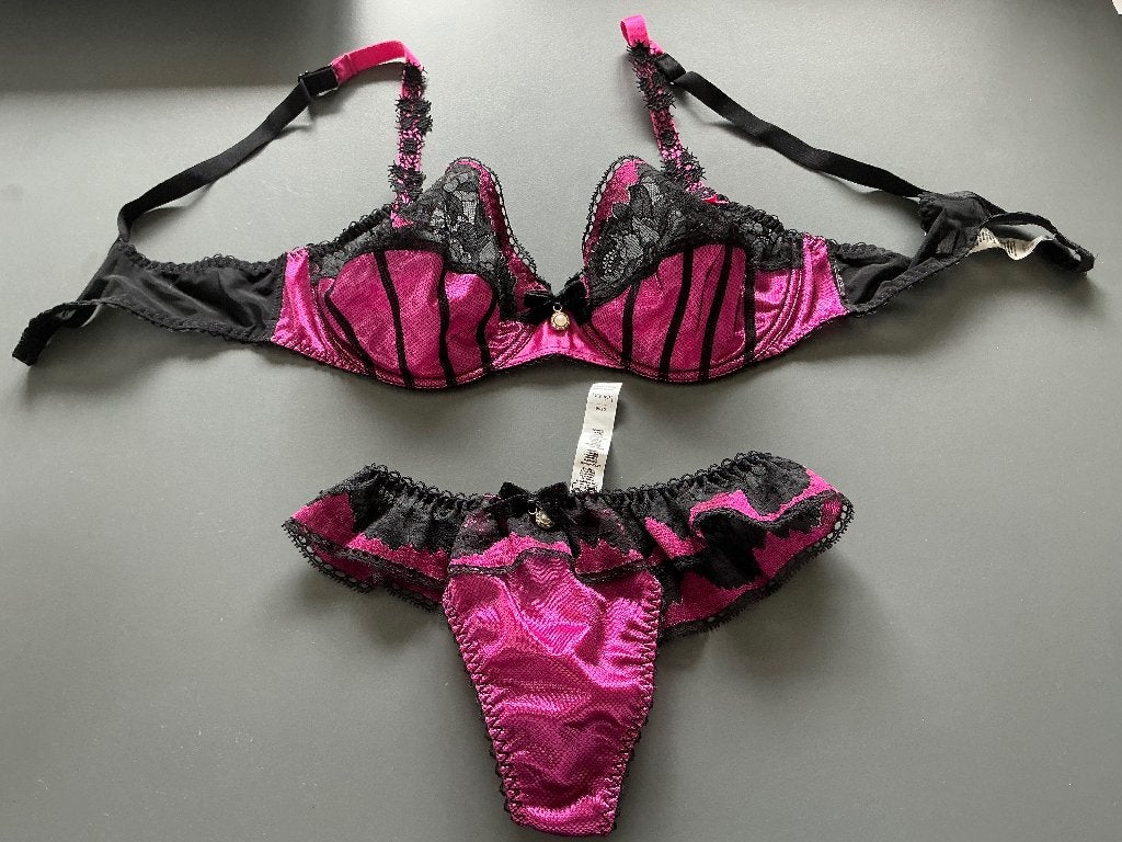 Lingerie set Lejaby EU 80 Fr 95 Cup B, Ophalen, Rood, Setje