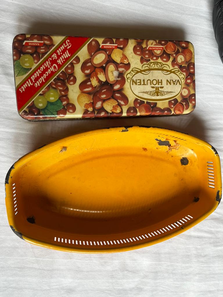 Vleespan en ijzer doos, Antiek en Kunst, Ophalen