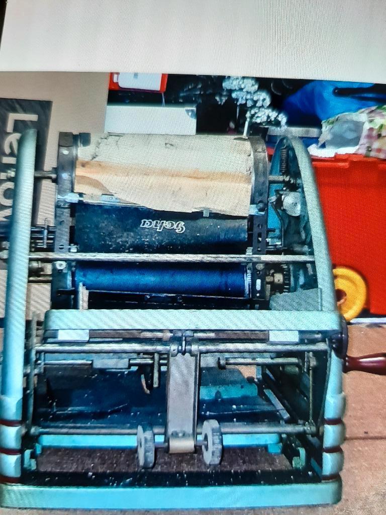 Oud, antiek stensel machine geha, Antiek en Kunst, Ophalen
