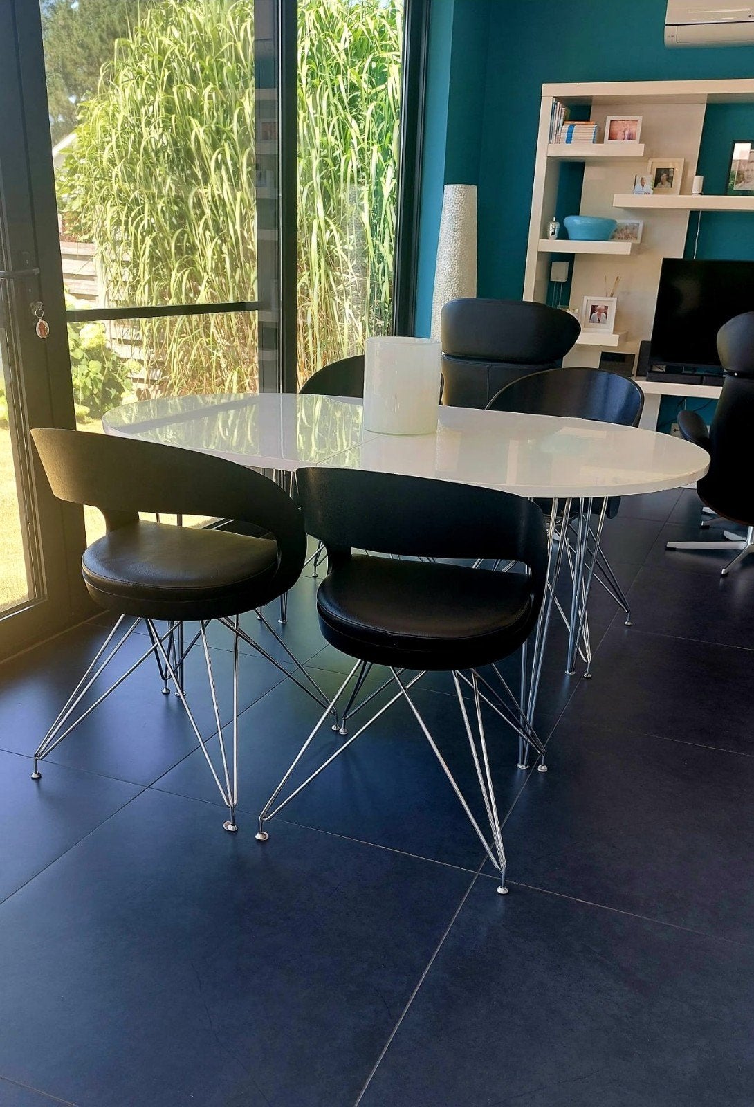 Tafel en 4 stoelen, Maison & Meubles, Tables | Tables à manger, Enlèvement