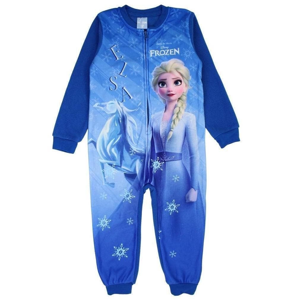 Disney Frozen Onesie Blauw - Maat 92/98, Kinderen en Baby's, Kinderkleding | Maat 92, Nacht- of Onderkleding, Disney Frozen, Meisje