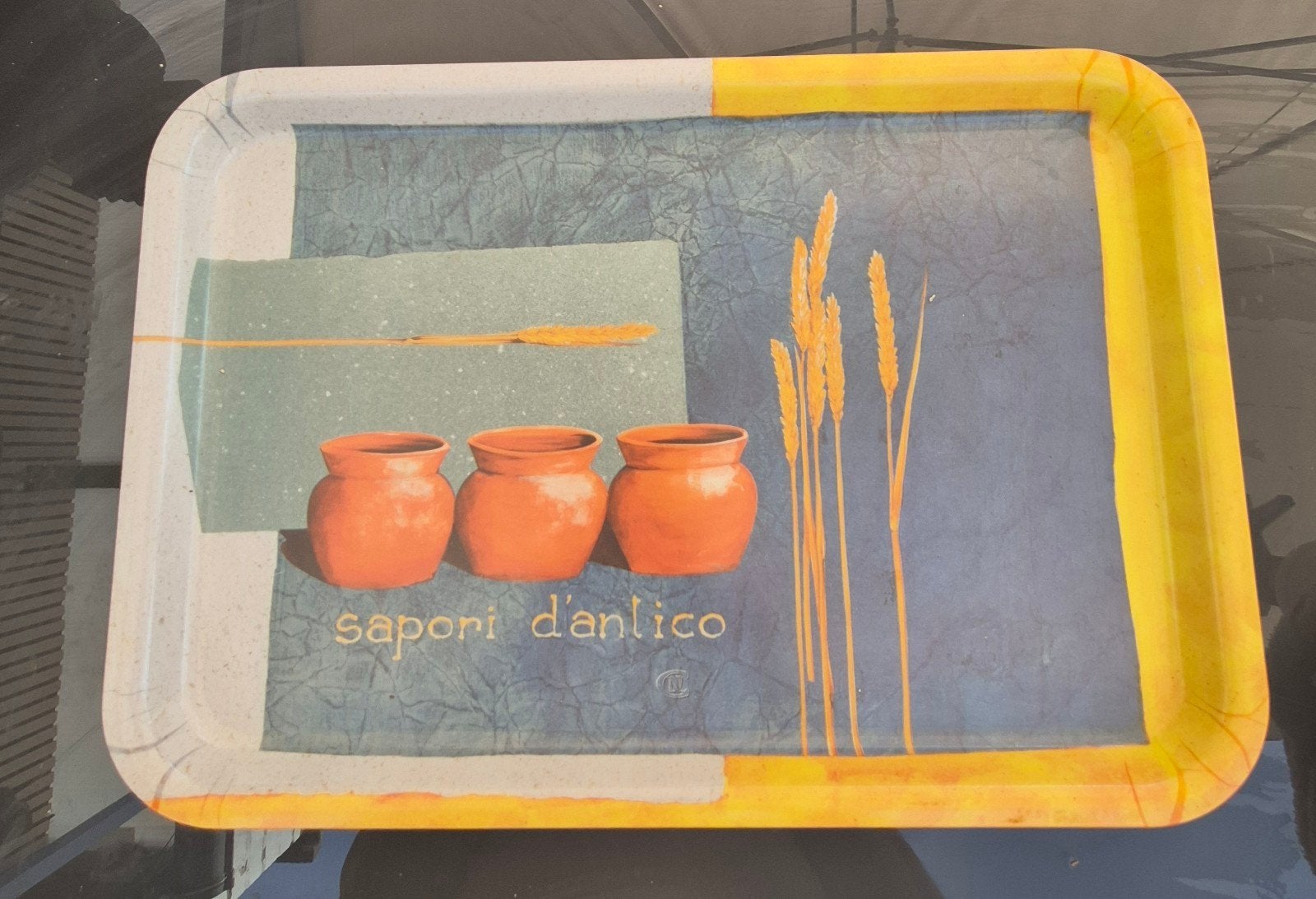 Sfeervol vintage dienblad – "Sapori d'antico", Huis en Inrichting, Ophalen, Rechthoekig, Kunststof, Dienblad
