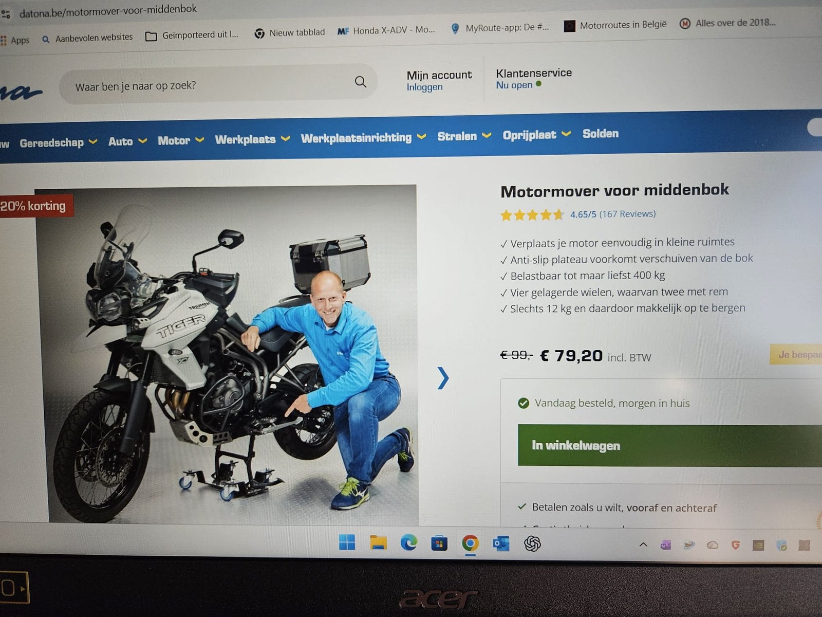Nieuwe motormover voor middenbok. Datona, Motoren, Ophalen, Zo goed als nieuw