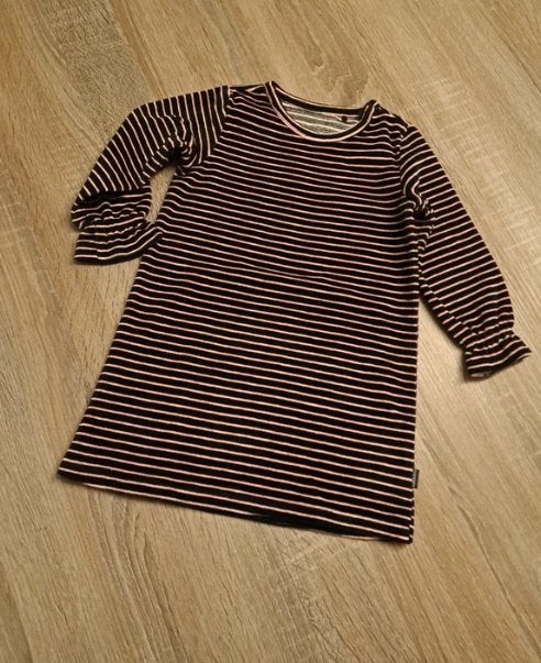 Noppies zachte gestreepte jurk 86, Kinderen en Baby's, Babykleding | Maat 86, Meisje, Jurkje of Rokje, Ophalen of Verzenden, Zo goed als nieuw