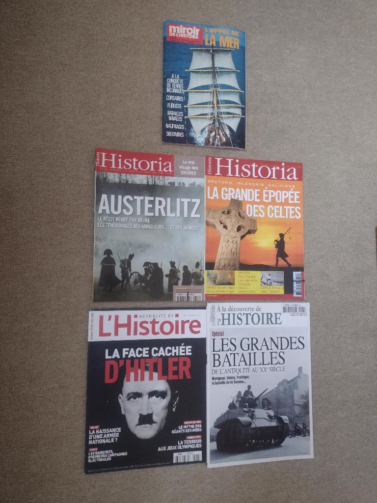 LECTURE INSTRUCTIVE ! Lot de magazines d’ Histoire, Livres, Enlèvement ou Envoi, Utilisé