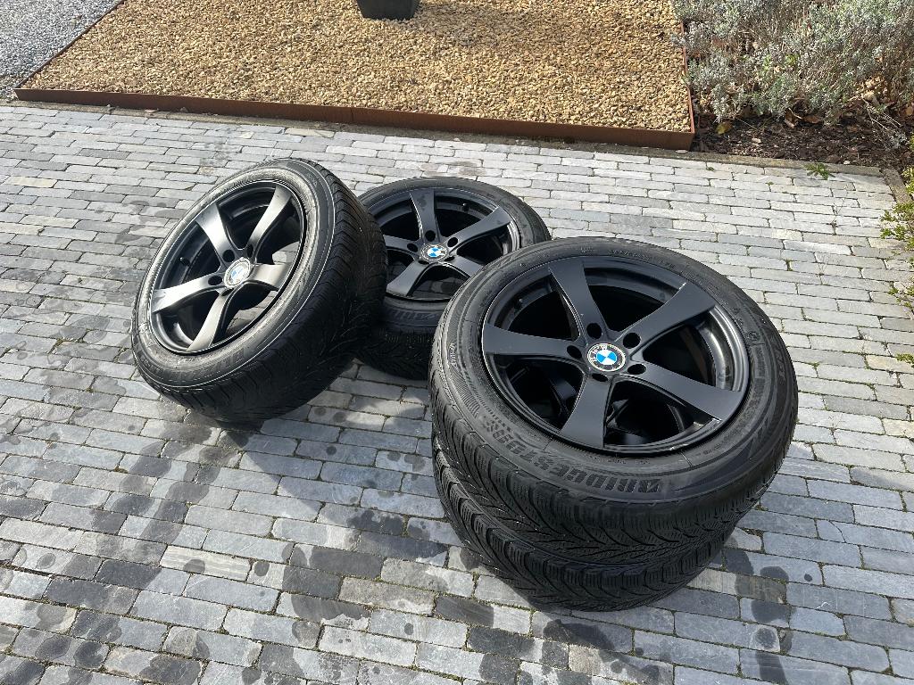 BMW Velgen 17inch met winterbanden 225/55/17, Auto-onderdelen, Banden en Velgen, Ophalen, Gebruikt, Velg(en), 17 inch