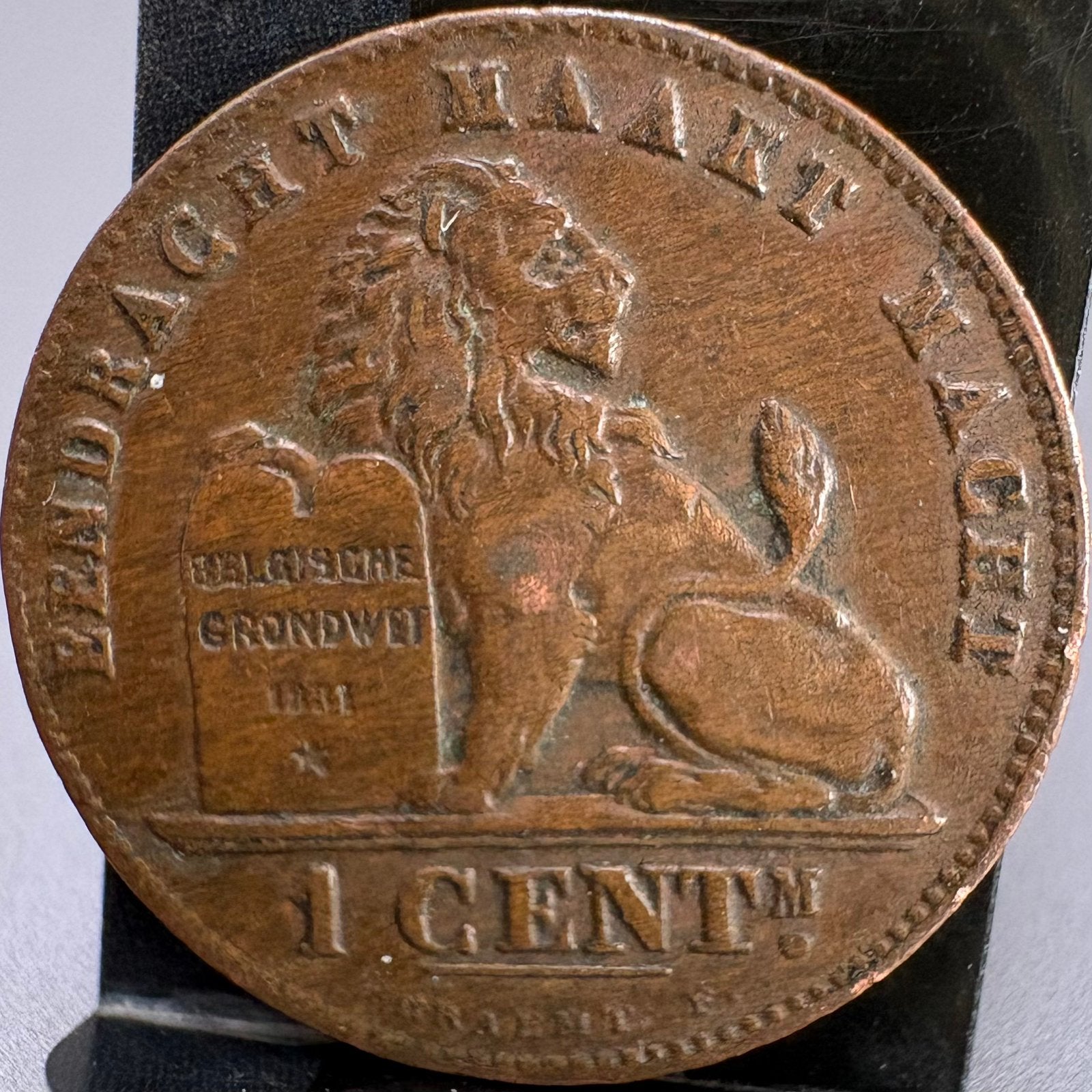1 Centime - Koper - Belgische Leeuw - LPII - 1907, Envoi, Monnaie en vrac