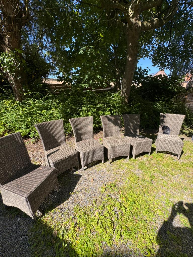 GRATIS rieten tuinstoelen, Ophalen, Gebruikt