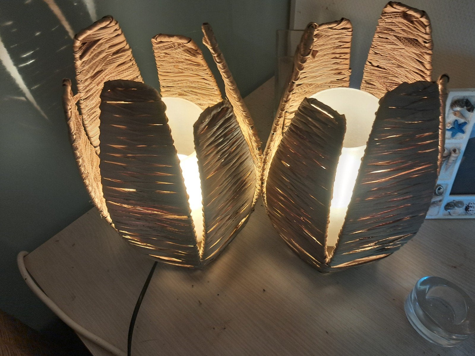 Ichuwa lampen. nieuwprijs 600 voor beide. Nu 150 voor beide, Ophalen, Beige, Inclusief lichtbron, Design