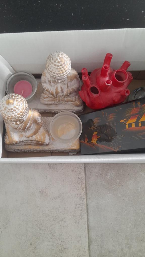 Boîte avec Bouddha, vase en forme de cœur, boîte à bijoux, e, Enlèvement