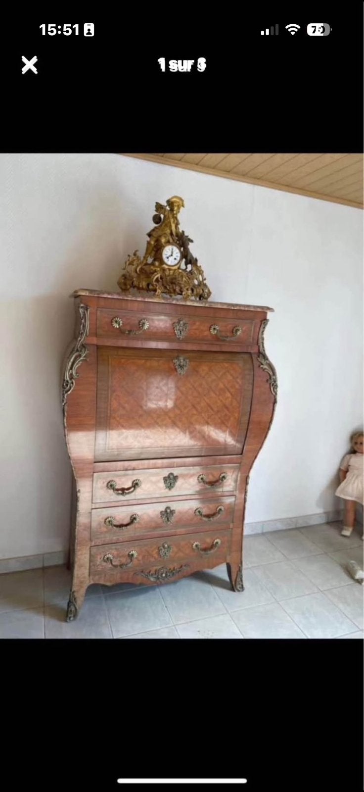 Secretaire bureau Napoleon, Enlèvement, Utilisé, Napoleon