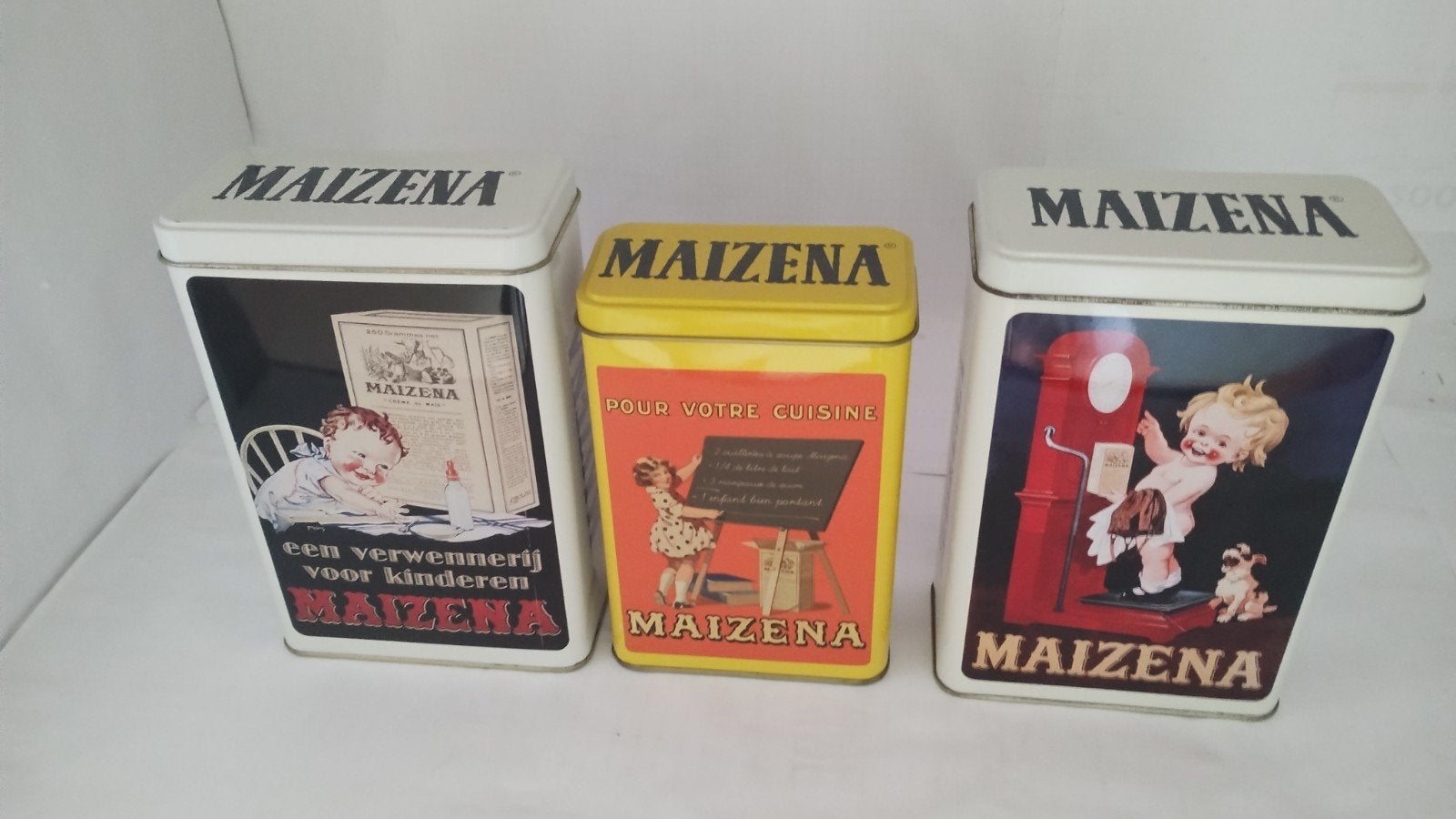 Maizena blikjes vintage, Verzamelen, Ophalen of Verzenden