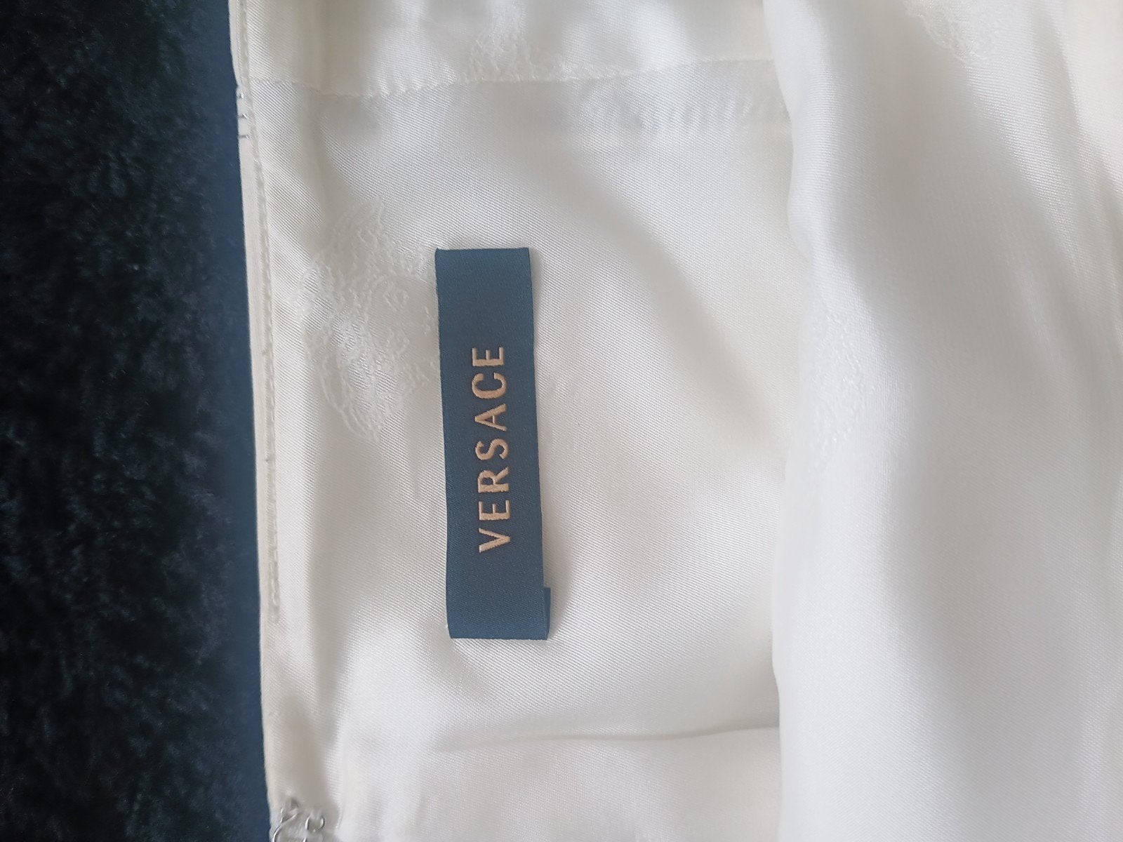 Jupe IT38 écrue Versace, Enlèvement ou Envoi, Versace, Porté, Blanc