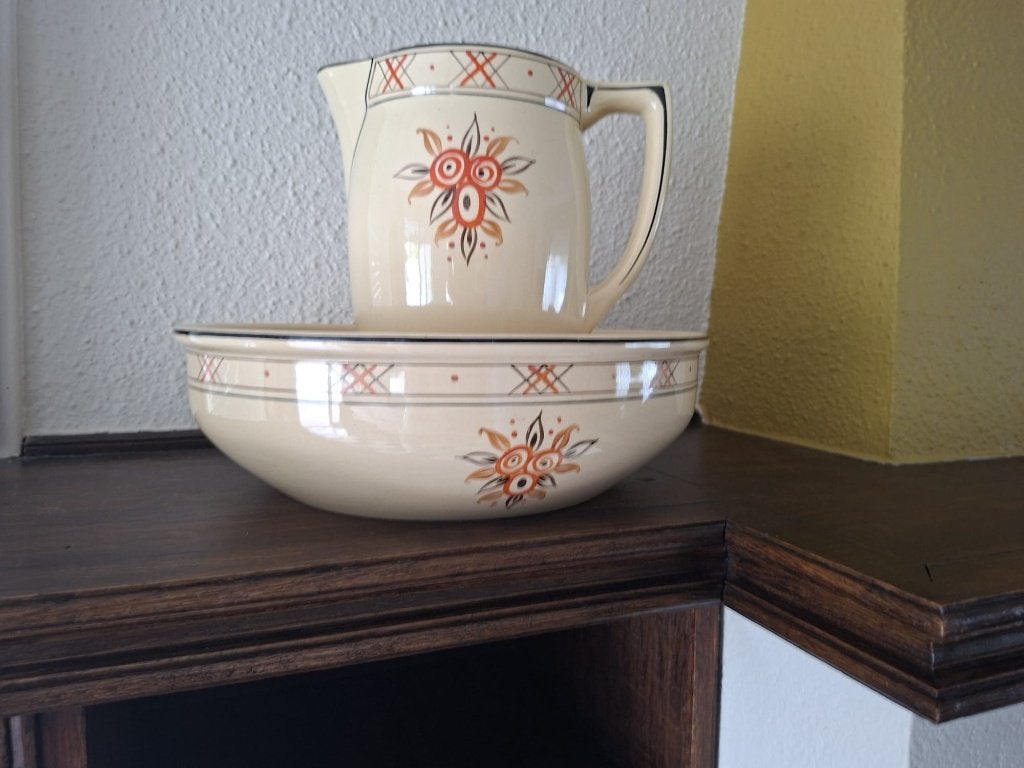 waskom met kan, Antiek en Kunst, Antiek | Keramiek en Aardewerk, Ophalen