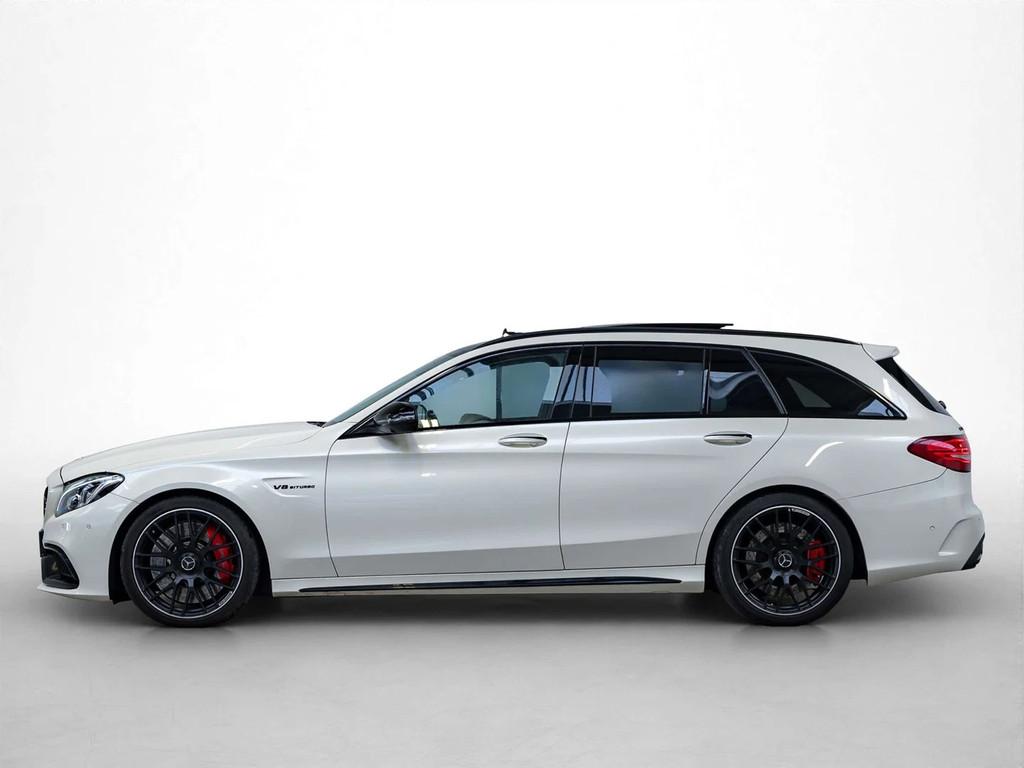 Mercedes-Benz C-CLASS 63 AMG C 63 AMG S|PANO|BURMESTER|360, Auto's, Mercedes-Benz, Automaat, 186 g/km, Wit, Leder