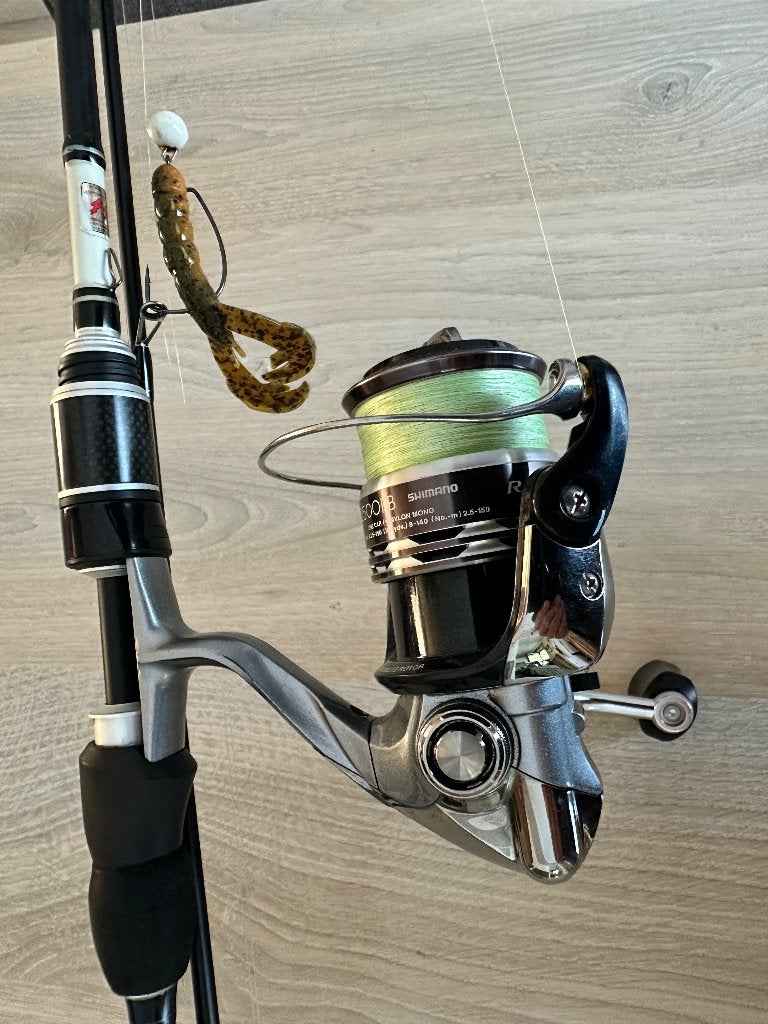 Baars -snoekbaars hengel, Ophalen, Zo goed als nieuw, Complete set