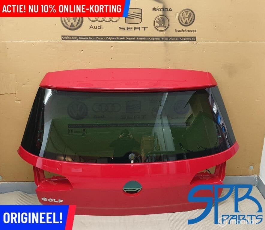 GOLF 7 7.5 VII LY3D Achterklep TORNADO RED ROOD PRIVACY GLAS, Neuf, Enlèvement ou Envoi, Volkswagen, Haillon arrière