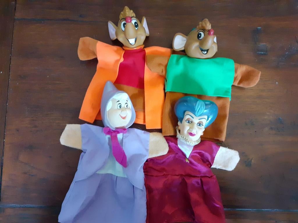 Assepoester handpoppen poppenkastpoppen Disney, Collections, Poupées, Enlèvement ou Envoi
