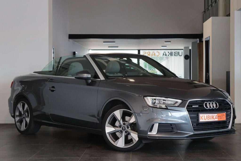 Audi A3 Cabriolet 2.0 TFSI Quattro Sport S tronic Leder Navi, Autos, Cuir, Argent ou Gris, Achat, Euro 6