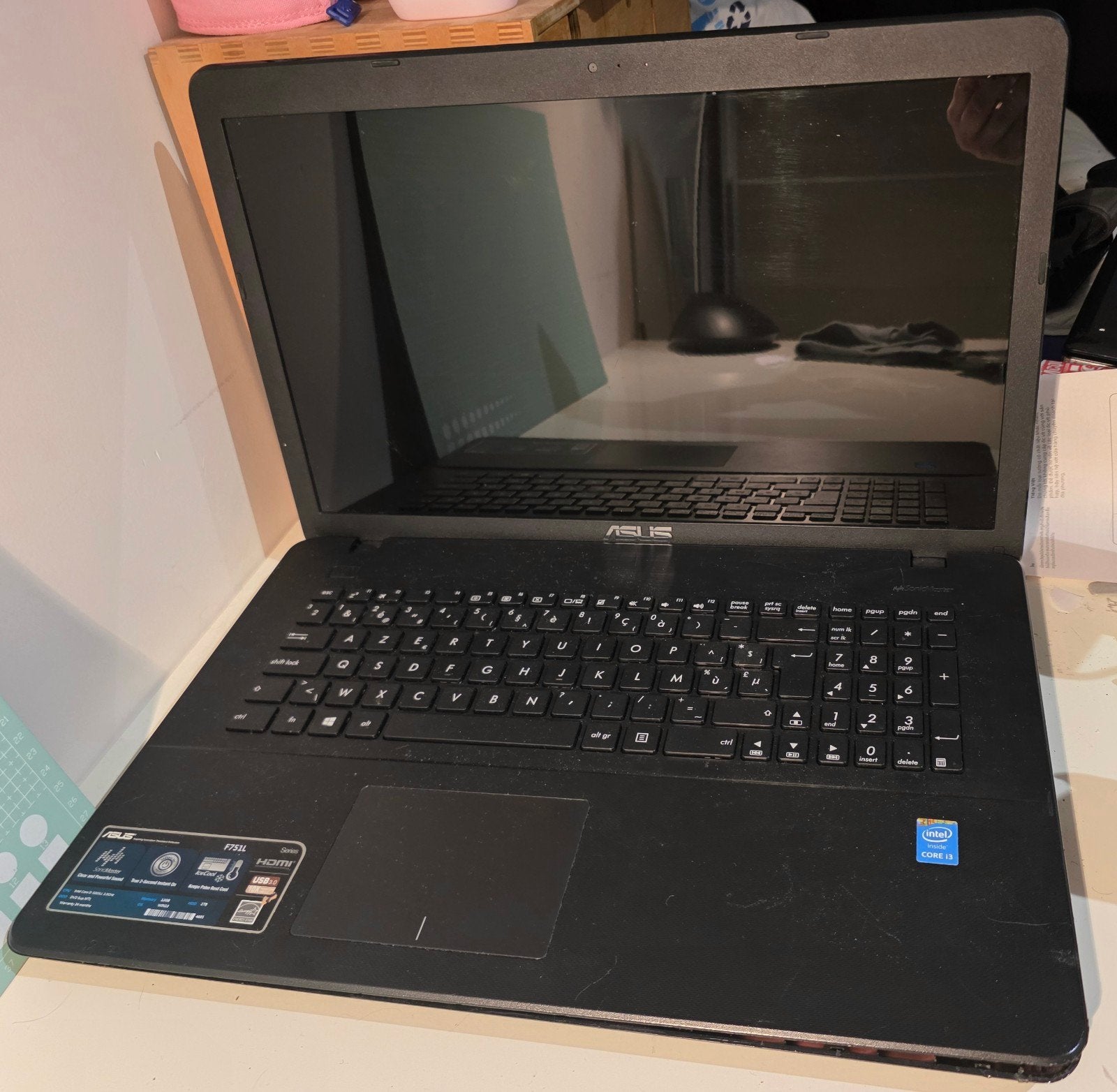 Lot Ensemble ASUS F751L (17.3")  Écran, Châssis Clavier et C, Asus, Enlèvement ou Envoi, 17 pouces ou plus, Utilisé