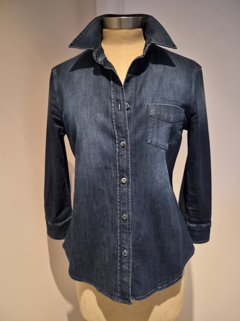 Jacob Cohën jeanshemd donkerblauw, maat S, Blauw, Ophalen of Verzenden, Zo goed als nieuw, Jacob Cohen
