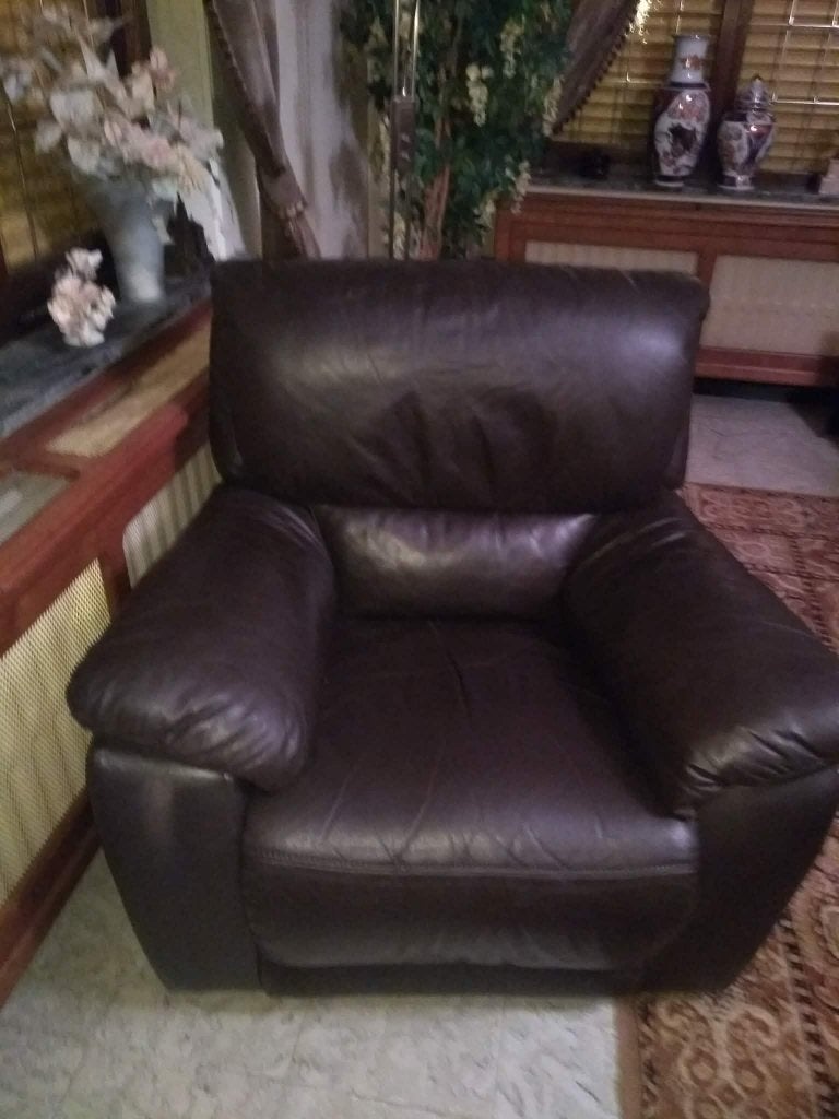FAUTEUIL RELAX EN CUIR BRUN ETAT NEUF, Maison & Meubles, Fauteuils, Enlèvement, Cuir