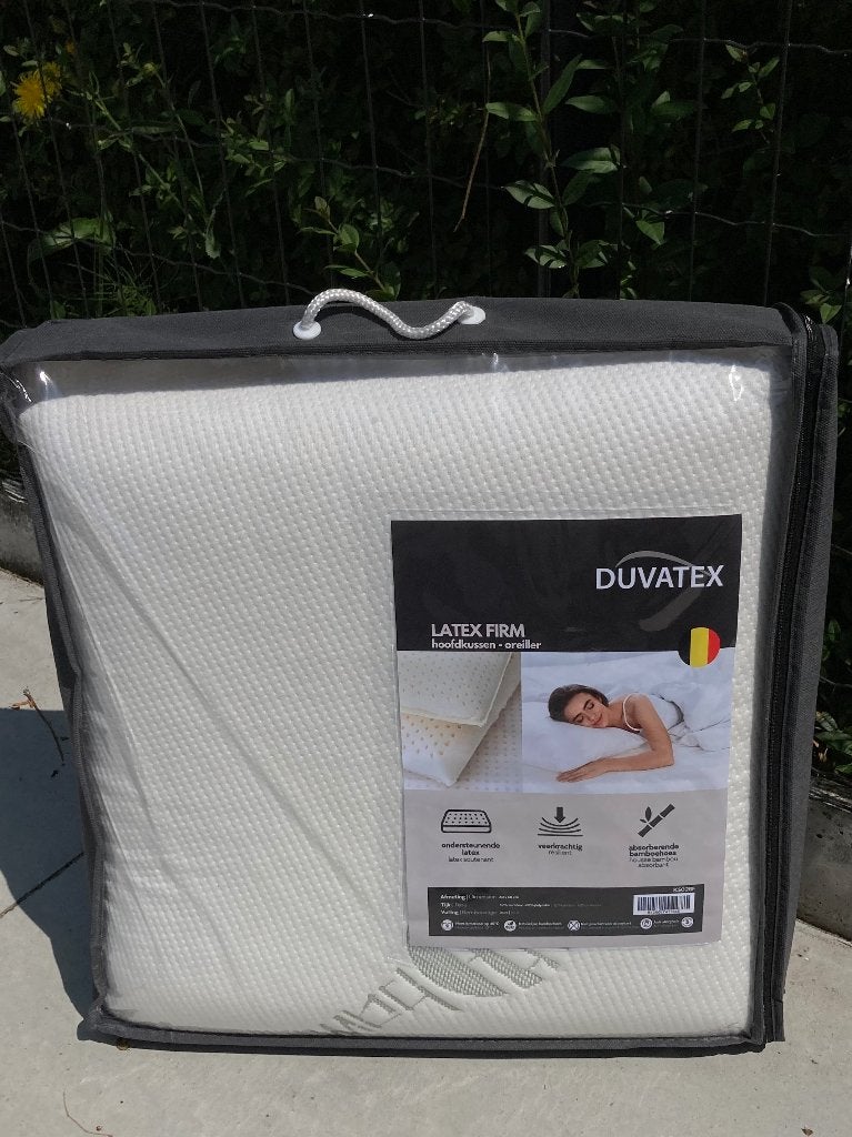 Duvatex Latex firm hoofdkussen bamboe, Eenpersoons, Bamboe, Wit, Nieuw