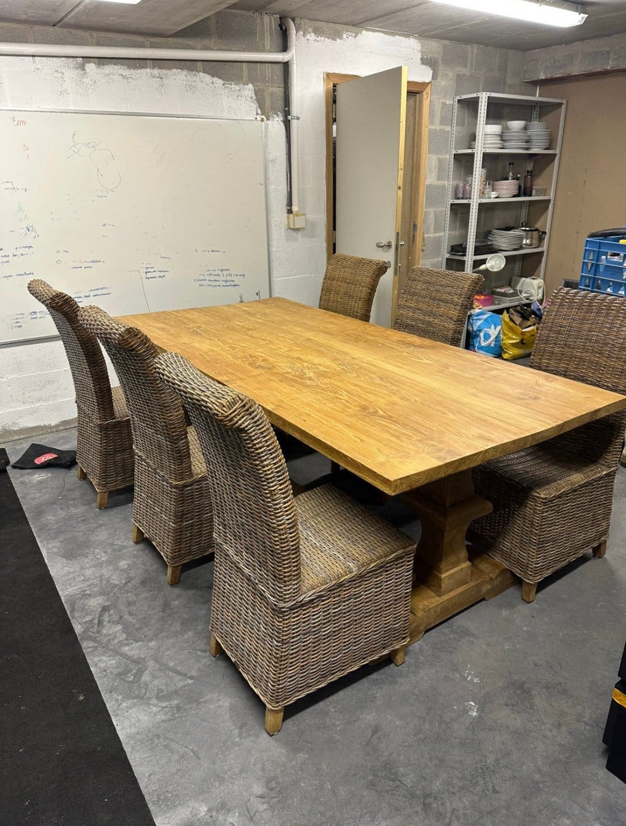 Mooie grote volle eiken apostel tafel, Huis en Inrichting, Tafels | Eettafels, Ophalen, 100 tot 150 cm, Eikenhout, 200 cm of meer