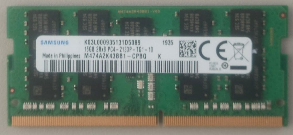 Samsung RAM SODIMM DDR4 16GB, Gebruikt, DDR4, Ophalen of Verzenden, Laptop