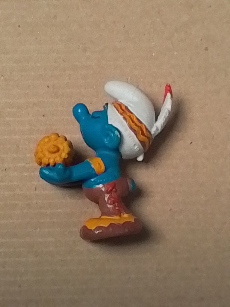 smurfsmurf smurfen 20197 Indiase maïskolven, Verzamelen, Smurfen, Verzenden, Zo goed als nieuw, Overige Smurfen, Poppetje, Figuurtje of Knuffel